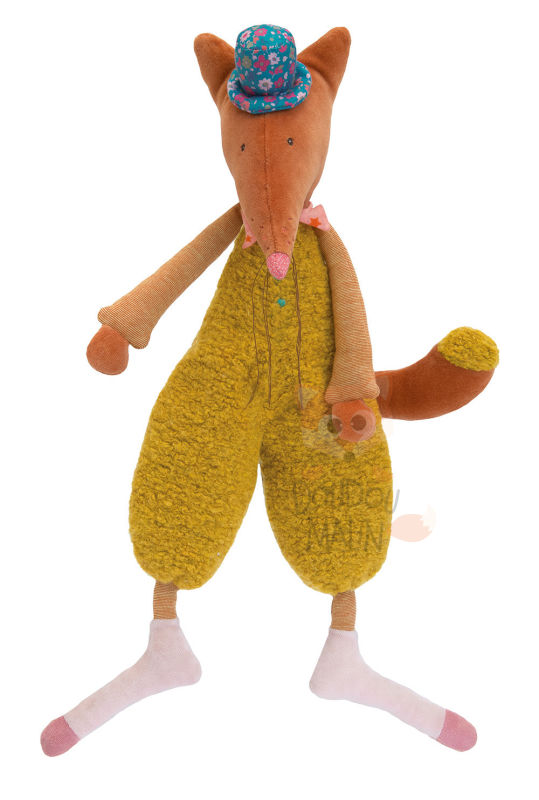  les tartempois soft toy dédé the fox orange yellow 